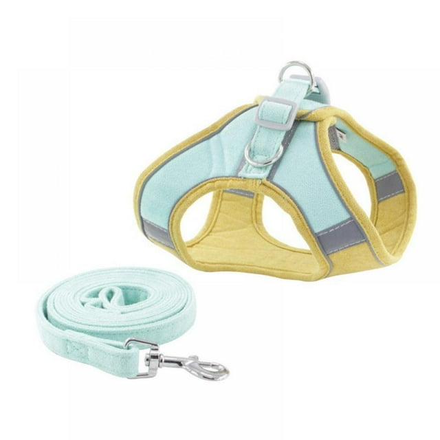Suede Anti-Strike Reflective And Breathable Pet Chest Harness Small Dog Vest Sports Reflective Dog Belt Medium-Sized Dog Outdoor Pet Training Walking Safety Vest With Dog Belt