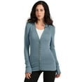 thumbnail image 2 of J. METHOD Women's Snap Button Cardigan Long Sleeve Knit Ribbed Sweater NEWJ181 Blue Grey XL, 2 of 5