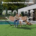 thumbnail image 3 of Memoryfield Hamac Double Portable pour 2 Personnes avec Support en Acier Robuste, Capacité de Charge de 450 Lb, pour Patio, Cour, Camping, Rouge Vin, 3 of 8