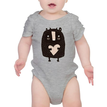 

Cute Monster Big Heart. Bodysuit Infant -Image by Shutterstock Newborn