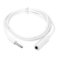 thumbnail image 1 of Cable de audio Conwork de 3,5 mm, 4 polos, macho a hembra, 1 m, blanco, paquete de 2, 1 of 6
