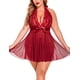 thumbnail image 4 of Camisón de encaje con tirantes y perspectiva sexy de talla grande europea y americana, traje de tentación, 4 of 5