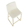 thumbnail image 4 of Heavenly Collection PU Stool, Counter PU Stool, Modern Stool with Gold Legs, Kitchen Stool, Restaurant Stool, Island Stool, with Footrest - Set 2, 4 of 7