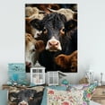 thumbnail image 2 of Designart "Bovine Majesty" Animals Metal Art Living Room, 2 of 5