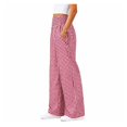 thumbnail image 4 of Wevis Women Elastic High Waist Gingham Wide Leg Pants, Loose Plaid Palazzo Trousers with Side Pockets Casual Daily Bottoms, 4 of 6