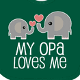 thumbnail image 4 of Inktastic My Opa Loves Me Elephant Boys or Girls Baby Bib, 4 of 4