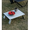 thumbnail image 2 of Ultralight Compact Mini Beach Picnic Folding Alu. Table with Carry Bag, Two Size (Silver - S), 2 of 8