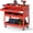 Red, variant on Yuanmin 3 Tier Rolling Tool Cart with Lockable Drawer, Heavy Duty Metal Utility Cart on Wheels with Pegboards & Hooks, Mechanic Tool Storage Organizer for Garage, Warehouse & Workshop (Red)