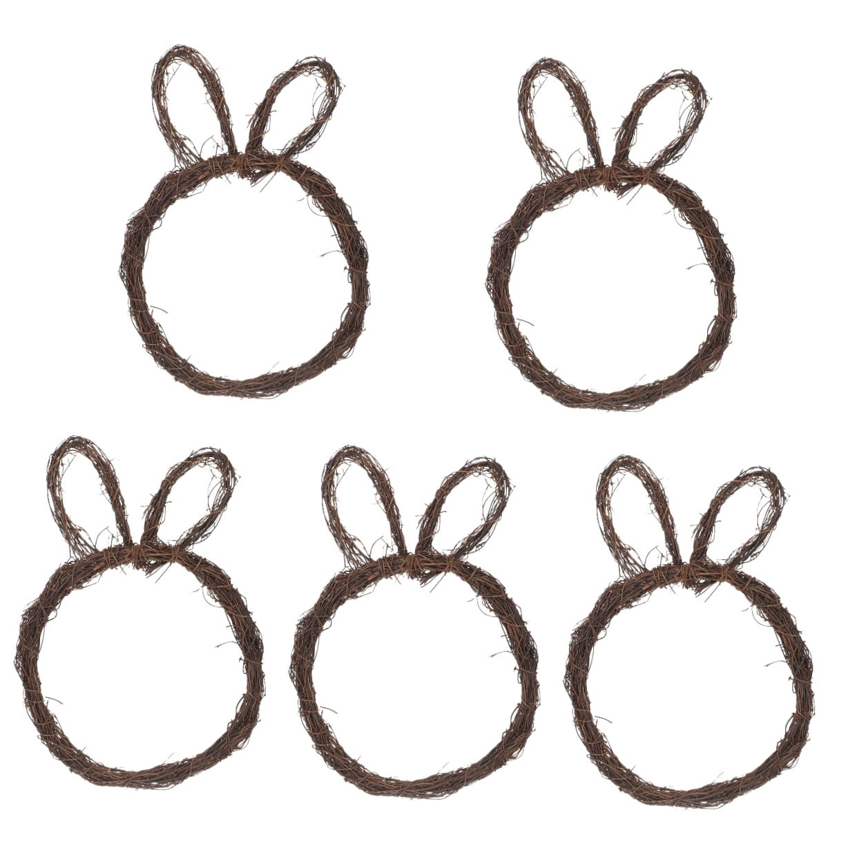 5 Count Garden Rabbit Statue Moss Bunny Decor Garland DIY Creative Decoration