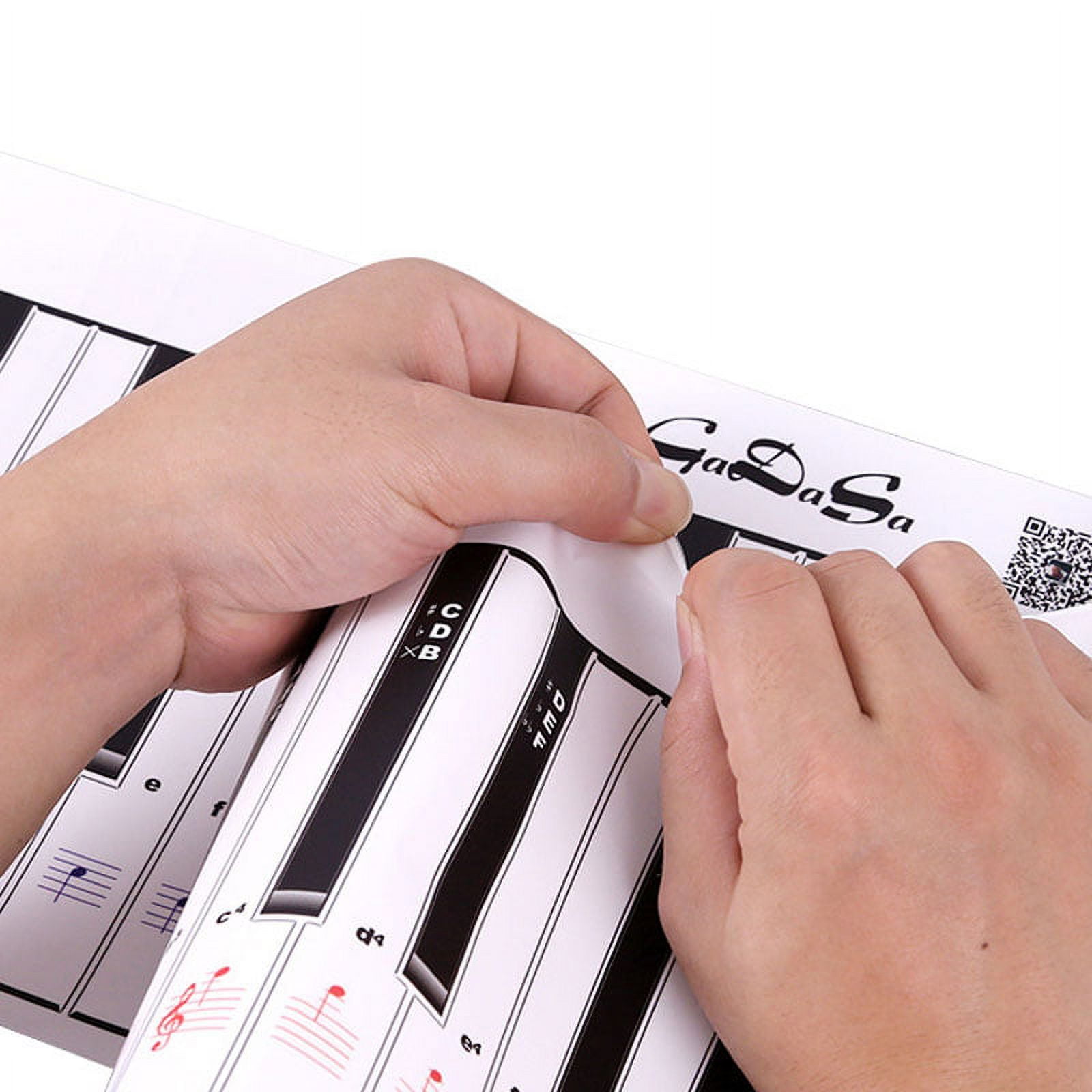 Opolski Portable Waterproof Flexible 88 Key Electronic Piano Keyboard Practice Card A