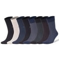 thumbnail image 2 of Men’s Bamboo Rayon Dress Socks 8 Pairs Assorted Colors Size 8-11.5 Soft Odor-Free Eco-Friendly (Style 2), 2 of 12