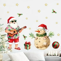 Hometravel Christmas Wall Stickers, Holiday Theme Peel and Stick Decals, Seasonal Background Wall Decor for Home, Bedroom Interior