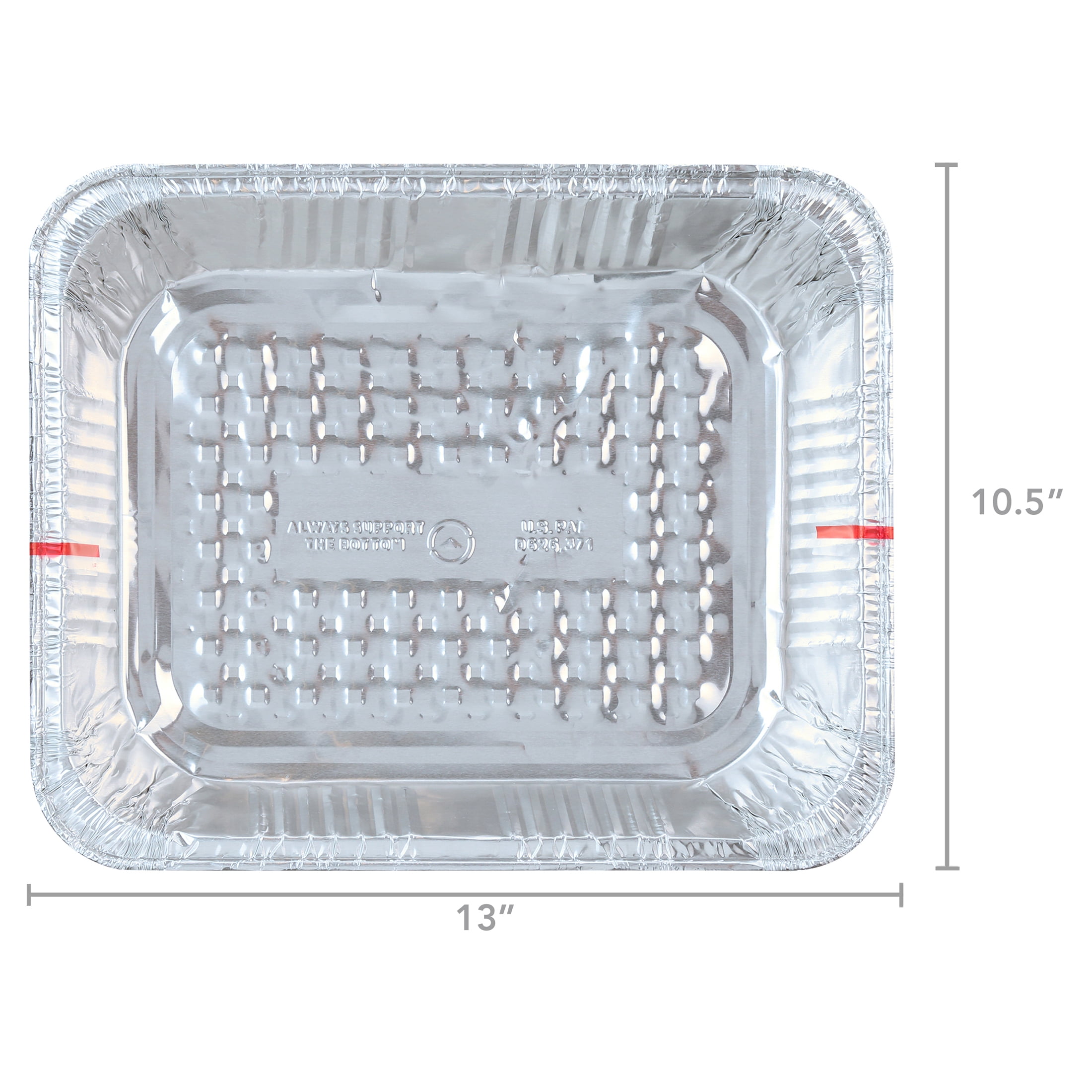 Mainstays Aluminum Half Steam Table Pans, Disposable, 12.75" x 10.38", 4 Count