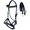 Black/Beaded, variant on Horse Western Black Leather Beaded Bitless Padded Sidepull Bridle Reins 77RS24BK