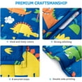 thumbnail image 3 of Anjee Kids Weighted Blanket 3lbs, Washable Breathable Heavy Blanket with Premium Glass Beads, All-Season Use for Relaxation, Blue Dinosaur 36" x 48", 3 of 11