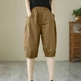 thumbnail image 2 of Wlynlyn Knee Length Shorts for Women Dressy Casual Summer Shorts Baggy Cropped Lounge Shorts, 2 of 10