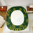thumbnail image 5 of jejeloiu Rugby Ball Game Queen Sheet Sets,Green Yellow Bed Set For Men Women 4pcs, 5 of 7