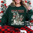 thumbnail image 4 of Funny Raccoon Deck These Halls Sweatshirt | Christmas Holiday Graphic Pullover, 4 of 6