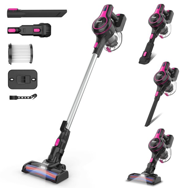 INSE Cordless Vacuum Cleaner with 2 Batteries, Up to 80 Minutes Run