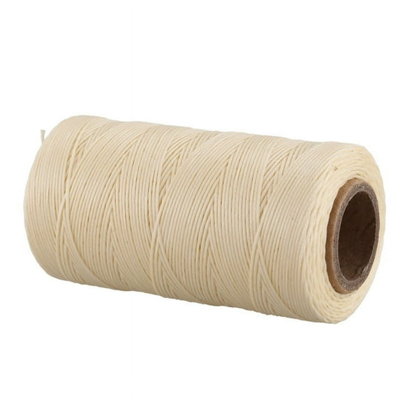 260M 150D 1MM Leather Sewing Waxed Wax Thread Hand needle Cord Craft DIY :Cream-Coloured