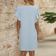 thumbnail image 5 of Vestido de Malla para las Mujeres Sexy, Cuello Redondo de Color Sólido, Vestido de Bolsillo sin Mangas, 5 of 6