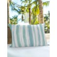 thumbnail image 6 of Outdoor Pillows Waterproof, Teal Blue Stripe Bedding Throw Pillows with Insert for Couch Sofa Bed, Modern Abstract Ombre Geometric Lines 12x20 Inch Pillowcases Decorative Patio Pillow Set of 1, 6 of 8