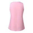 thumbnail image 4 of T Shirts For Women Pink Womens Tops Fashion V Neck Sleeveless Solid Chiffon Casual Loose Tank Flowy Summer Tops, 4 of 7