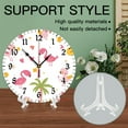 thumbnail image 4 of YladaFaie 10 Inch Silent Round Wall Clock, Flamingos Flower Non Ticking Clock for Living Room Kitchen Bedroom Office Decorative with Desktop Stand Easy to Read Home Art Decor, 4 of 7