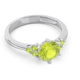 thumbnail image 3 of Diamond-Capitals 2.15 Carat Unique Round Cut Peridot Gemstone Bridal Ring for Women 14K White Gold Size 6, 3 of 7