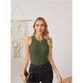 thumbnail image 3 of Womens Summer Tank Tops Crewneck Sleeveless Shirts Tanks Slim Fitted Casual Basic Tee Shirt, 3 of 6