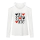 thumbnail image 4 of Camiseta de manga larga con cuello en V para mujer a la moda, blusa holgada con hombros descubiertos y estampado de Feliz Día de San Valentín de otoño Fridja  FKASFK4525, 4 of 5