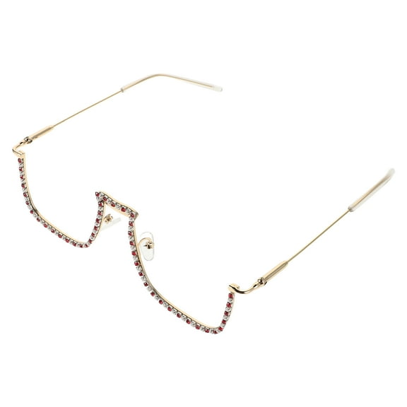 Rhinestone Eyeglasses Frame Decorative Sparkling Glasses Frame Prop Shiny Eyeglass Frame For Party Stylish Bling Eyewear Photo Prop