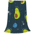 thumbnail image 2 of Balery Avocado in Space Manta de Felpa Suave y Acogedora – Cobija de Franela Aterciopelada para Cama, Lavable y Cálida para Sofá, Mascotas, Transpirable-50"x40", 2 of 7