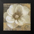 thumbnail image 2 of Nan 15x15 Black Modern Framed Museum Art Print Titled - White Poppy Shimmer I, 2 of 5