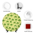 thumbnail image 4 of Bingfone Funny Frogs Print Bone China Dinner Decorative Plates,Handmade Ceramic Dinner Plate with Stand for Home Club-6in, 4 of 6