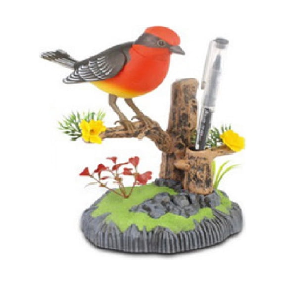 KYAIGUO Kids Electronic Pet Sparrow Bird Toys, Sound Control Bird Toys, Chirping Toy Birds, Office Decorations(Red)