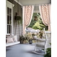 thumbnail image 4 of Orange Boho Outdoor Curtains for Patio, Vintage Southwestern Geometric Stripes Privacy Drapes Grommet Waterproof Outside Curtains for Porch/Cabana/Balcony 54"x 108", 2 Panel, 4 of 9