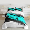 thumbnail image 2 of Homewish Black Teal Splash 2pcs Bedding Comforter Set For Teens Boys Girls,Abstract Graffiti Twin Comforter Sets,Vintage Aesthetic Breathable Bedding Set,Luxury Bedroom Decor,Reversible, 2 of 8