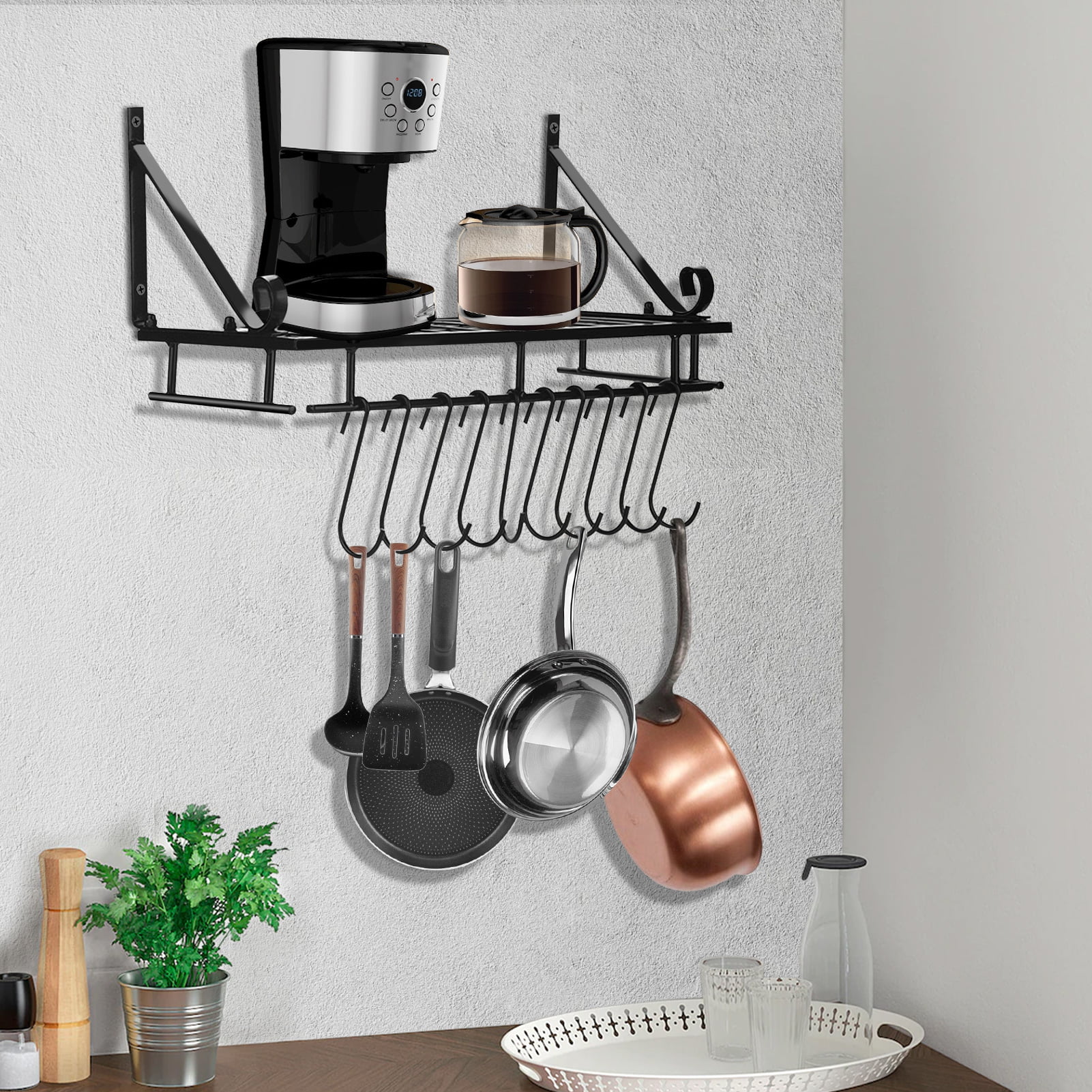 Kitchen Cabinet Pantry and Bakeware Rack Pan Organizer Adjustable Houseware Cookware Organiser Rack Holder Silver B