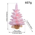 thumbnail image 3 of Christmas Tree,Christmas Decorations Artificial Christmas Tree Pink Tabletop Christmas Tree 17.72inch Snow Flocked Mini Xmas Pine Tree for Christmas Indoor Outdoor Holiday Home Decoration, 3 of 9
