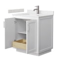 thumbnail image 3 of Wyndham Collection Miranda 30" Wood Single Bathroom Vanity in Nickel Trim/White, 3 of 6