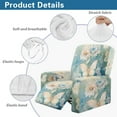 thumbnail image 5 of Kuiaobaty Butterfly Flower Pattern Reclining Slipcover Breathable Recliner Chair Cover Large Soft Lazy Boy Chair Cover Washable Reclining Sofa Slipcover with Side Pocket for Living Room, 5 of 8