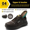 thumbnail image 4 of FitVille Wide Steel Toe Work Shoes for Men with Puncture Proof, 15 x-Wide, 4 of 5