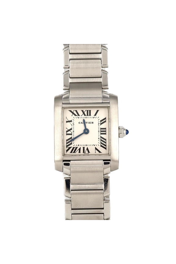 Pre-Owned Cartier Tank Francaise SM W51008Q3 SS Wristwatch Quartz (Good)