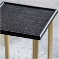 thumbnail image 3 of Bohemian Nesting Side Tables Set of 3 with Rattan Tops and Gold Metal Legs, 3 of 10
