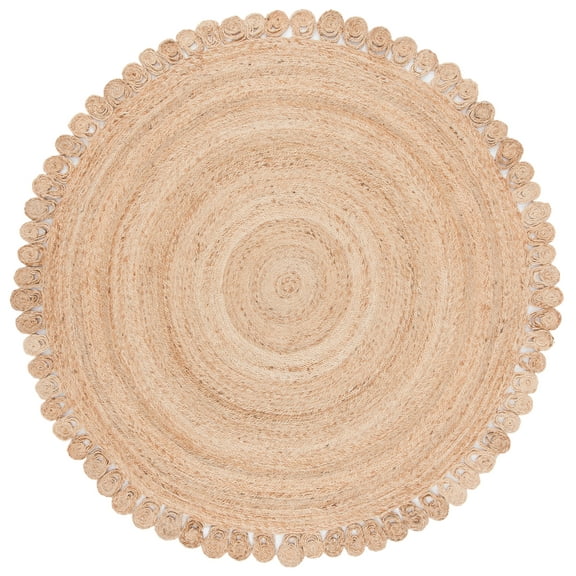 SAFAVIEH Natural Fiber Algernon Geometric Area Rug, Natural, 8' x 8' Round