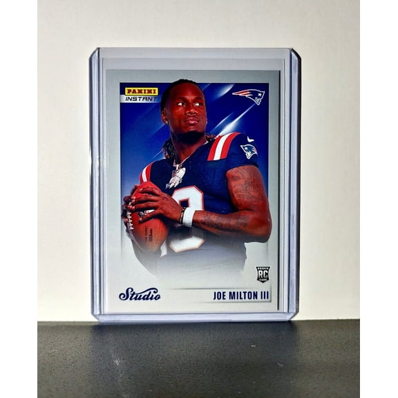 Joe Milton III 2024 Panini NFL #14 Studio Rookies Card Patriots 1/1672