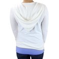thumbnail image 3 of Ms Lovely Ultra Soft Women's Sleep and Lounge Zip-Up Sweatshirt with Hoodie - White Small, 3 of 4