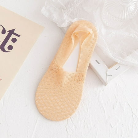 

〖Yilirongyumm〗 Sock Slippers Womens Liner Socks Low Cut Non Slip Ankle Socks Hidden Cushioned Socks For Flat Boat