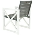 thumbnail image 6 of SAFAVIEH Irina Outdoor Patio Acacia Armchair, White/Ash Grey, Set of 2, 6 of 9